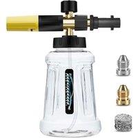 DANCINGBOAR Snow Foam Lance Foam Cannon for Karcher K Series K2 K3 K4 K5 K6 K7 Pressure Washer, 1L Soap Dispenser with Adjustable Spray Nozzle and New