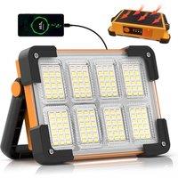 LED Rechargeable Work Light, LED Spot Light with USB Port, Portable Floodlight with 4 Modes, Security Lights Waterproof for Fishing, Hiking, Repairing