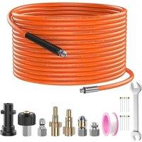StoneBanks 10m High Pressure Washer Drain Pipe Hose Cleaning Kit for Karcher K2 K3 K4 K5 K6 K7 Series, Bosch AQT, Lavor, Unblocker Sewer Jetter Kit Ho