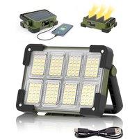 LED Rechargeable Work Light, LED Spot Light with USB Port, Portable Floodlight with 4 Modes, Security Lights Waterproof for Fishing, Hiking, Repairing