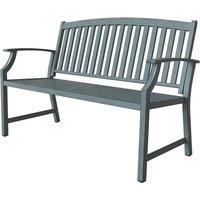 Grand patio Outdoor Bench, Garden Bench with Anti-Rust Aluminum Steel Metal Frame, Choice of Colours, Suitable for Indoor, Outdoor, Patio, Park (Gray