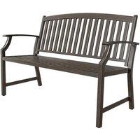 Grand patio Outdoor Bench, Garden Bench with Anti-Rust Aluminum Steel Metal Frame, Choice of Colours, Suitable for Indoor, Outdoor, Patio, Park (Dark