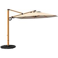 Grand patio Garden Parasol Umbrella, 33M Cantilever Parasol & 8 Ribs, Outdoor Sun Umbrella for Garden (Champagne, Round) Champagne Round 300CM