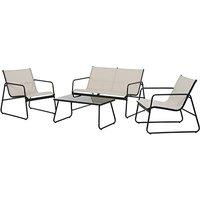 Grand patio Conversation Sets 4 Pieces, Garden Table and Chairs, mesh sling Material, Waterproof, Breathable, Garden Furniture Sets for Outdoor, Backy