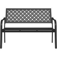 Grand patio Garden Bench, Outdoor Bench with 2-3 Seater, Rust Resistant, Stamped Pattern, Choice of Colours, Suitable for Indoor, Outdoor, Patio, Park