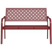 Grand patio Garden Bench, Outdoor Bench with 2-3 Seater, Rust Resistant, Stamped Pattern, Choice of Colours, Suitable for Indoor, Outdoor, Patio, Park