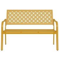 Grand patio Garden Bench, Outdoor Bench with 2-3 Seater, Rust Resistant, Stamped Pattern, Choice of Colours, Suitable for Indoor, Outdoor, Patio, Park