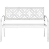 Grand patio Garden Bench, Outdoor Bench with 2-3 Seater, Rust Resistant, Stamped Pattern, Choice of Colours, Suitable for Indoor, Outdoor, Patio, Park