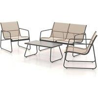 Grand patio Conversation Sets 4 Pieces, Garden Table and Chairs, mesh sling Material, Waterproof, Breathable, Garden Furniture Sets for Outdoor, Backy