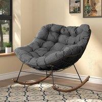 Grand patio Rocking Chair Garden Swing Chair Living Room Relaxing Chair with Padded Maximum Load 150 kg for Garden, Bedroom, Living Room, Corner, Porc