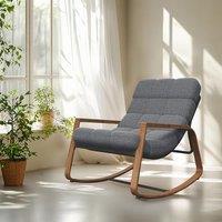 Grand patio Outdoor Rocking Chair, Modern Patio Rocking Chair, 30 Smooth Gliding Motion,Comfortable Padded Seat-Easy Assembly, Living Room, Balcony,