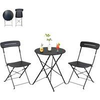Grand pation Garden Furniture Set, Outdoor Bistro Table and Chairs Set of 2, Small Balcony Furniture, Weather Resistant, 3 Piece Folding Sets for Balc