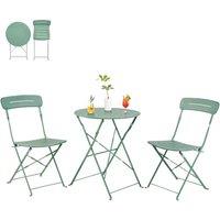 Grand pation Garden Furniture Set, Outdoor Bistro Table and Chairs Set of 2, Small Balcony Furniture, Weather Resistant, 3 Piece Folding Sets for Balc
