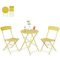 Grand pation Garden Furniture Set, Outdoor Bistro Table and Chairs Set of 2, Small Balcony Furniture, Weather Resistant, 3 Piece Folding Sets for Balc