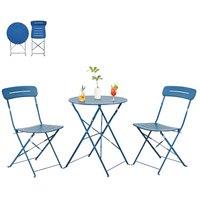 Grand pation Garden Furniture Set, Outdoor Bistro Table and Chairs Set of 2, Small Balcony Furniture, Weather Resistant, 3 Piece Folding Sets for Balc