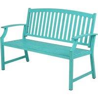 Grand patio Metal Garden Bench, Park Bench with Backrest & Armrest, Reclining Bench Retro Style for 2-3 Seater, Garden Furniture Benches for Garden, P