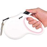 Fida Retractable Dog Lead, 5m Extendable Dog Lead for Large Dog Up to 50KG with Anti-Chew Wire | 360 Tangle Free | Strong Nylon Tape | Reflective St