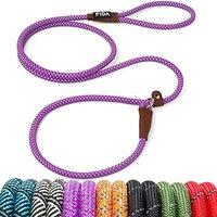 Fida Slip-On Rope Dog Lead One-Size-Fits-All 1.8m, Easy to Use, No Collar or Harness Needed. Durable Weather Resistant Climbers Rope with Reflective S