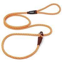 Fida Slip Rope Dog Lead | 1.8m, One-Size-Fits-All, Slip-On Rope Leash. Weather Resistant with Reflective Stitching (Orange) Small (1.0cm x 1.8m) Orang