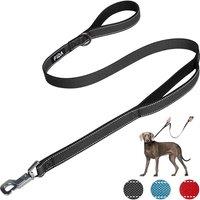 Fida Heavy Duty Dog Leads for Medium/Large Dogs, 1.2M / 4FT Traffic Handle & Advanced Hook for More Control, Reflective Dog Lead for Daily Walking & T