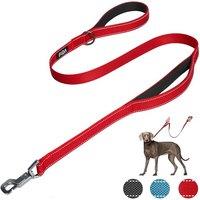 Fida Heavy Duty Dog Leads for Medium/Large Dogs, 1.2M / 4FT Traffic Handle & Advanced Hook for More Control, Reflective Dog Lead for Daily Walking & T