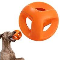Fida Rubber Dog Toys for Large Dogs/Aggressive Chewers, Dog Balls, Orange | Tough, Bouncy, Indoor & Outdoor, High Visibility Colour, Chew/Fetch/Tug/Te