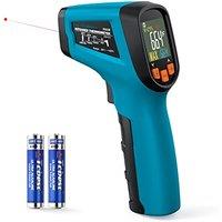 Tilswall Infrared Thermometer Non-Contact Digital Laser Temperature Gun, -50~600 (-58~1112) with Adjustable Emissivity, High/Low Temperatu