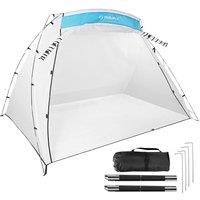 Tilswall Spray Paint Booth, Portable Spray Paint Tent with Built-in Floor, Protective Curtain, Windproof Hooks, and Storage Bag, Foldable Paint Shelte