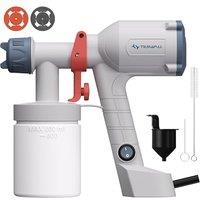 Fence Paint Sprayer, Tilswall Upgraded Ultra-Light Electric Paint Spray Gun with 2 Nozzles & 3 Patterns - Perfect for Fences, Sheds, Walls, Ceilings,