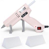 Tilswall Hot Glue Gun Kit, 50W Mini Glue Gun, Fast Preheating Hot Melt with 75pcs 130mm x 7mm Glue Sticks for Crafting, DIY, Art, Home Repairs, Glass