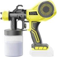 Tilswall Cordless Paint Sprayer for 20V Battery DW,Electric Spray Paint Gun for House Painting,Furniture,Wall,Cabinets,Iron Fence, Yellowish Green(Bat