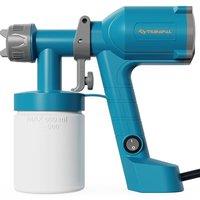 Tilswall Compact & Lightweight Electric Paint Sprayer, 600ml Detachable Cup, 2 Nozzles & 3 Spray Modes, Ideal for Indoor Furniture, Walls & DIY Projec