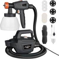 Tilswall Fence Paint Sprayer Pro 800W, Electric HVLP Paint Spray Gun with 3 Nozzle Sizes, 3 Spray Patterns, and 1300ML Detachable Container for Fences