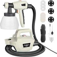 Tilswall Fence Paint Sprayer Pro 800W, Electric HVLP Paint Spray Gun with 3 Nozzle Sizes, 3 Spray Patterns, and 1300ML Detachable Container for Fences