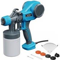 Tilswall Fence Paint Sprayer HVLP Paint Spray Gun Lightweight with 4 Nozzles & 3 Spray Patterns, 100 DIN-s, Ideal Paint Sprayer for Furniture, Fences,