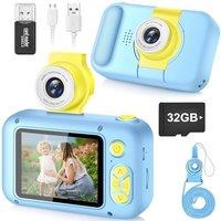 Kids Camera Toy for 3 4 5 6 7 8 9 10 11 12 year old Girls/Boys,Kids Digital Camera for Toddler with 180Flip Lens&2.4in IPS Screen,Birthday Festival