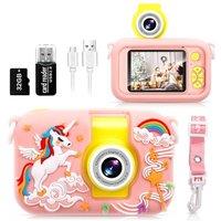 Kids Camera Toy for 3 4 5 6 7 8 9 10 11 12 year old Girls/Boys,Kids Digital Camera for Toddler with 180Flip Lens&2.4in IPS Screen,Birthday Festival