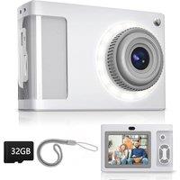 Digital Camera,ARNSSIEN 1080P Vintage Kids Digital Camera,with 2.4Screen and 16 LED Filling Lights,Birthday Festival Present for Teens, Students, B