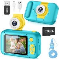 Kids Camera Toy for 3 4 5 6 7 8 9 10 11 12 year old Girls/Boys,Kids Digital Camera for Toddler with 180Flip Lens&2.4in IPS Screen,Birthday Festival