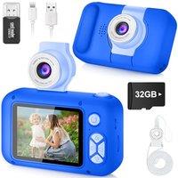 Kids Camera Toy for 3 4 5 6 7 8 9 10 11 12 year old Girls/Boys,Kids Digital Camera for Toddler with 180Flip Lens&2.4in IPS Screen,Birthday Festival