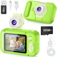 Kids Camera Toy for 3 4 5 6 7 8 9 10 11 12 year old Girls/Boys,Kids Digital Camera for Toddler with 180Flip Lens&2.4in IPS Screen,Birthday Festival