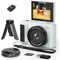 ARNNSSIEN 4K Digital Camera with 180 Flip Screen, 2.8 inch Compact Digital Camera with 16X Zoom, Easy Carry Design for Travel, Built-in 1500mAh Batt