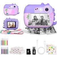 Kids Camera Instant Print,2.4" 1080P Instant Print Camera for Kid with 7 Rolls Paper,Christmas Birthday Present for 3 4 5 6 7 8 9 10 11 12 Girl Boy,M3