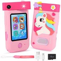 ARNSSIEN Kids Camera, 2.8 Inch Touchscreen Kids Phone Toys with 180Swivel Lens, Silicone Case,Toddler Camera Toys for 3 4 5 6 7 8 Year Old Girls boy