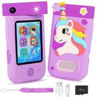 ARNSSIEN Kids Camera, 2.8 Inch Touchscreen Kids Phone Toys with 180Swivel Lens, Silicone Case,Toddler Camera Toys for 3 4 5 6 7 8 Year Old Girls boy