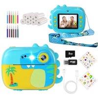 ARNSSIEN Kids Camera Instant Print with 7 Rolls Paper, 2.4" Screen Instant Camera for Kids, 1080P HD Video, Christmas Birthday Festival Present for Gi