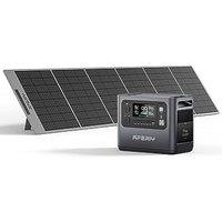 AFERIY Portable Power Station 1248Wh with 400W Portable Solar Panel, 1200W Portable Power Station with 400W Portable Solar Panel, Solar Generator for