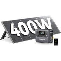 AFERIY Portable Power Station 2400W with 400W Solar Panel, 2048Wh Portable Power Station LiFePO4 230V AC Outlets, UPS, Solar Generator, Electric Gener