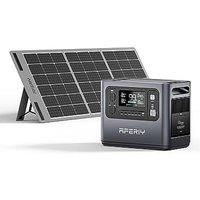 AFERIY Portable Power Station 960Wh with 100W Portable Solar Panel, 1200W Power Station with 100W Portables Solar Panel, Solars Generator for Camping,
