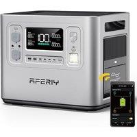 AFERIY 2400W Portable Power Station, 2048Wh Solar Generator Control Via App, LiFePO4 Battery Quick Charge in 1.5H, 240V AC Outlets, 13 Outputs for Hom